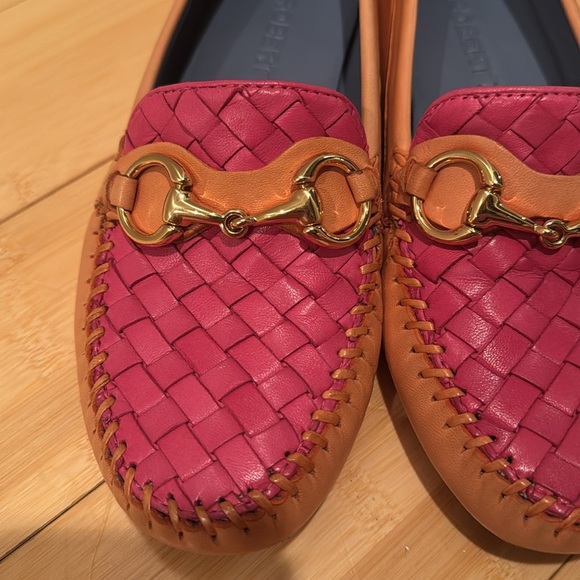 Robert Zur Designer Orange Crush and Fuschia Tglove Leather Loafers 6.5 - Picture 4 of 11